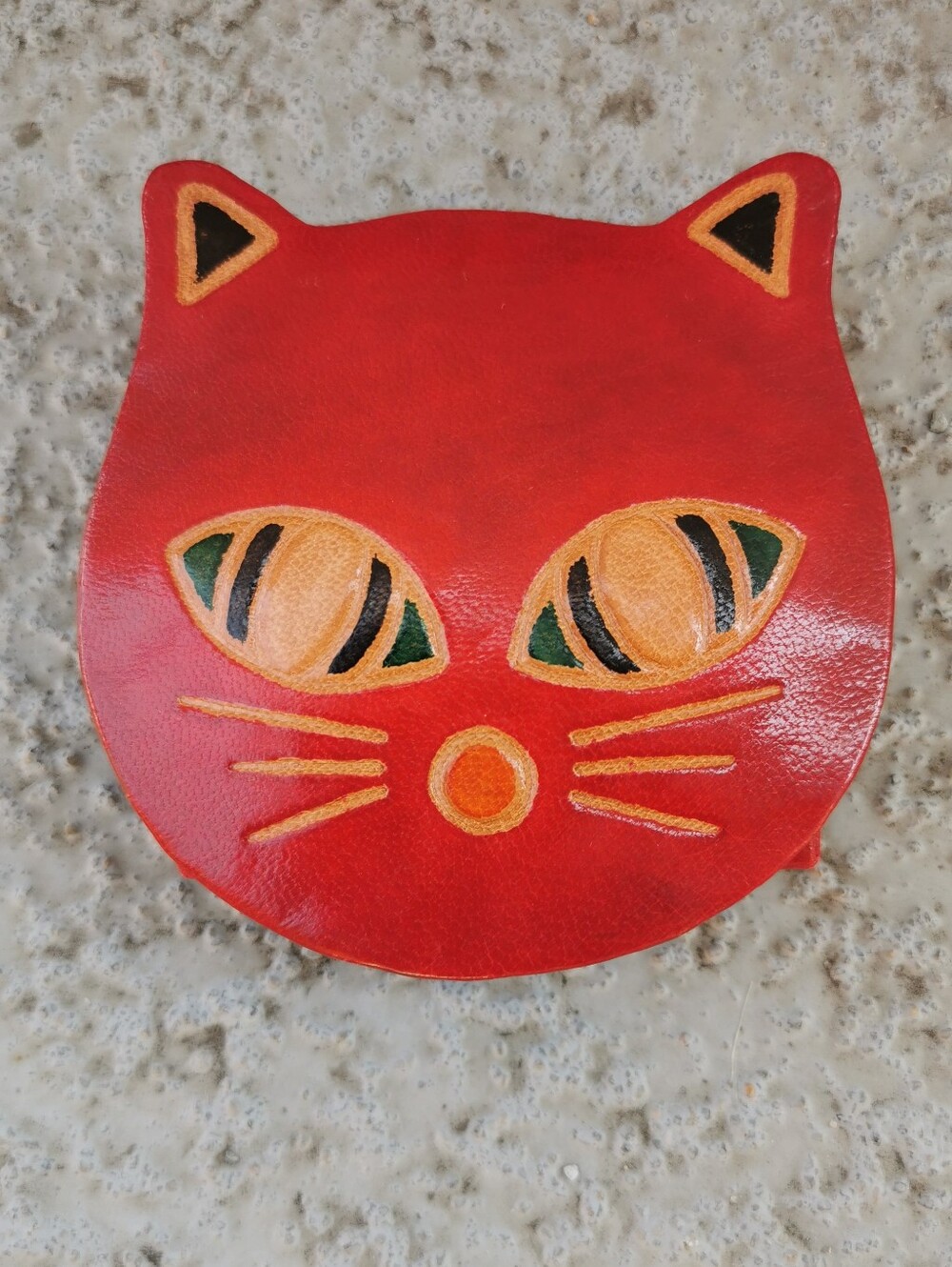 Leather Cat Coin Purse
